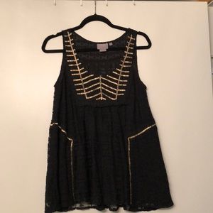 Anthropologie Embroidered Lace Blouse